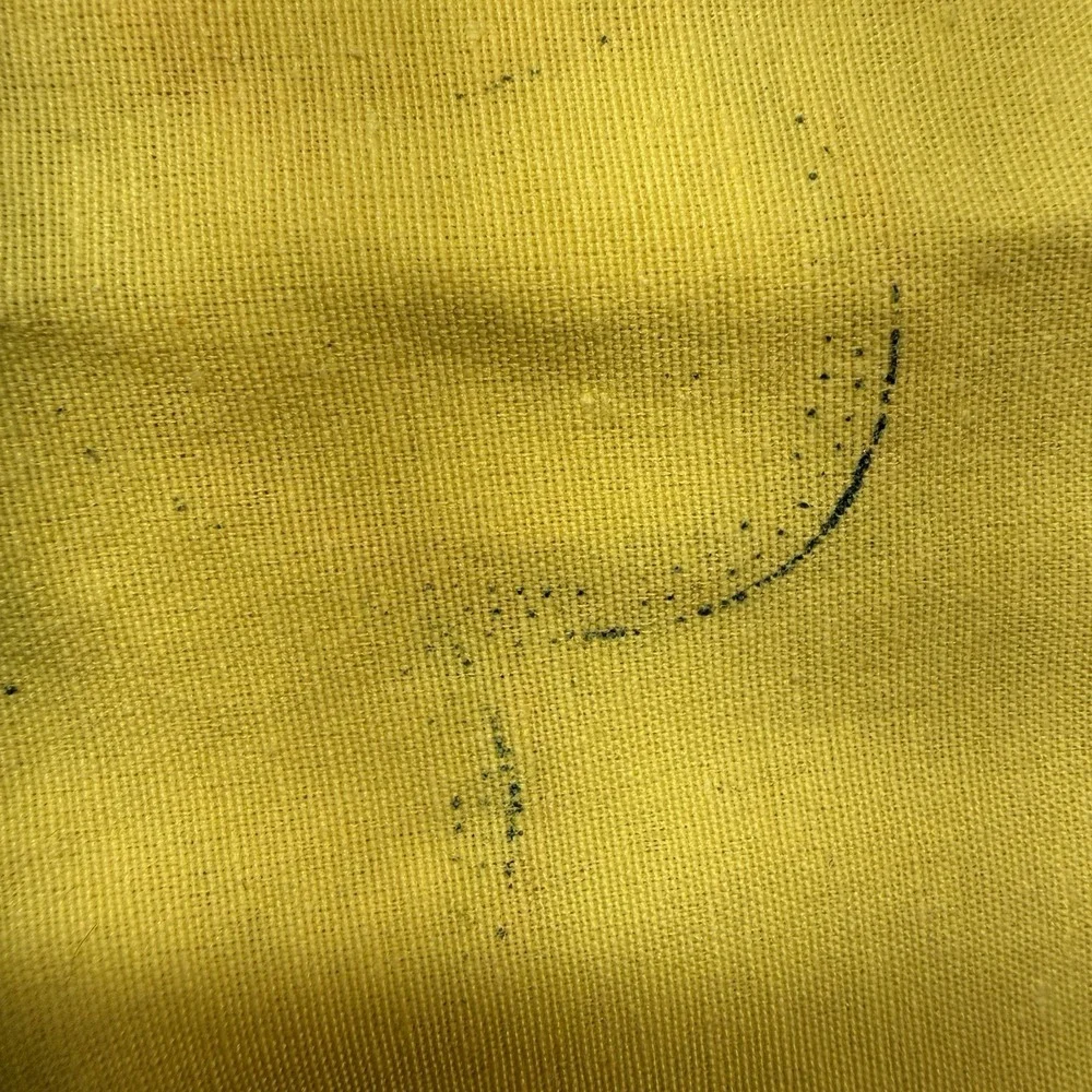 Vintage Cottagecore Hand Embroidered Pillowcase Set Standard‎ Lot of 2 Yellow